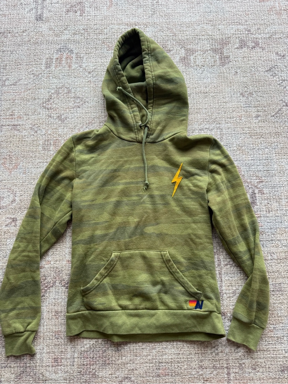 Aviator Nation Women’s Bolt Hoodie Camo Green Size Small
